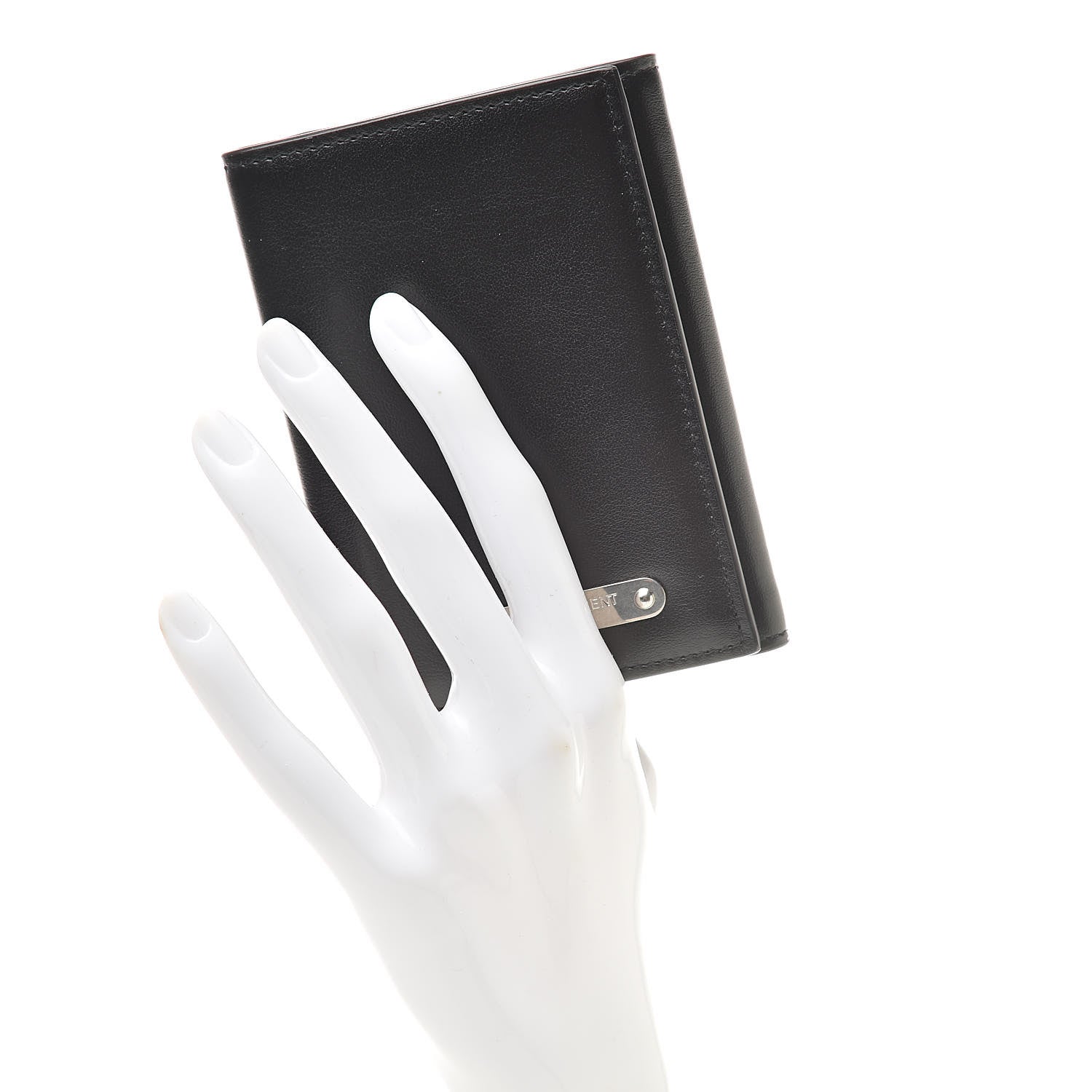 Saint Laurent Smooth Calfskin Compact Wallet Black 2 of 10
