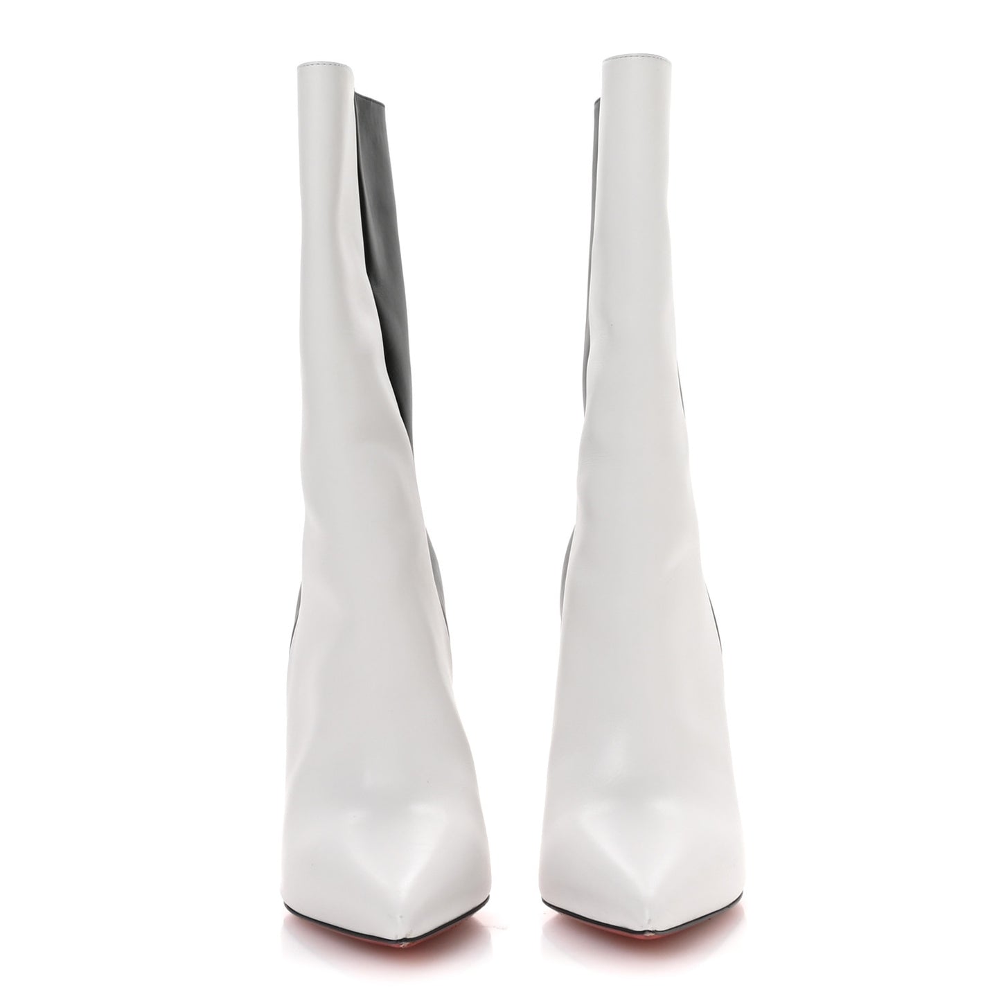 Calfskin Astrilarge 100 Booties 38.5 White Black