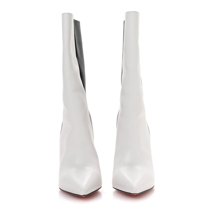 Christian Louboutin Calfskin Astrilarge 100 Booties 38.5 White Black 3 of 7