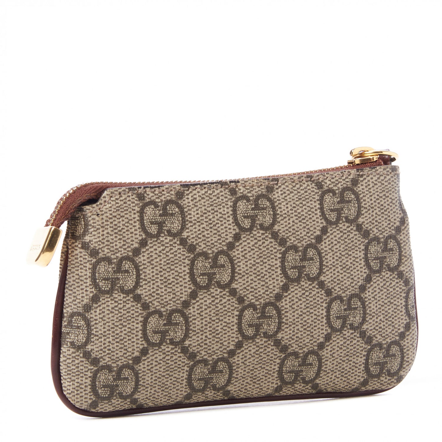 GG Supreme Monogram Key Case Brown