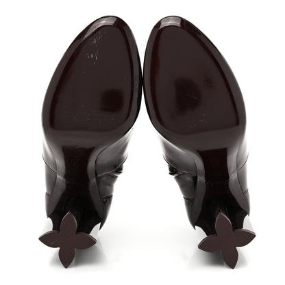 Louis Vuitton Patent Uniformes Silhouette Ankle Boots 36 Bordeaux 5 of 11