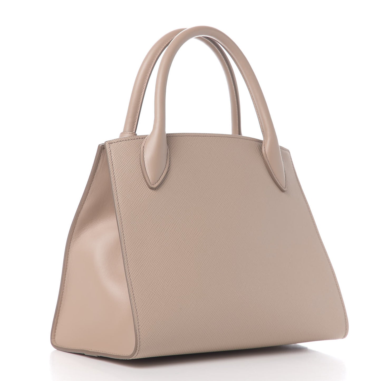 Saffiano Cuir Calfskin Small Monochrome Top Handle Tote Cipria