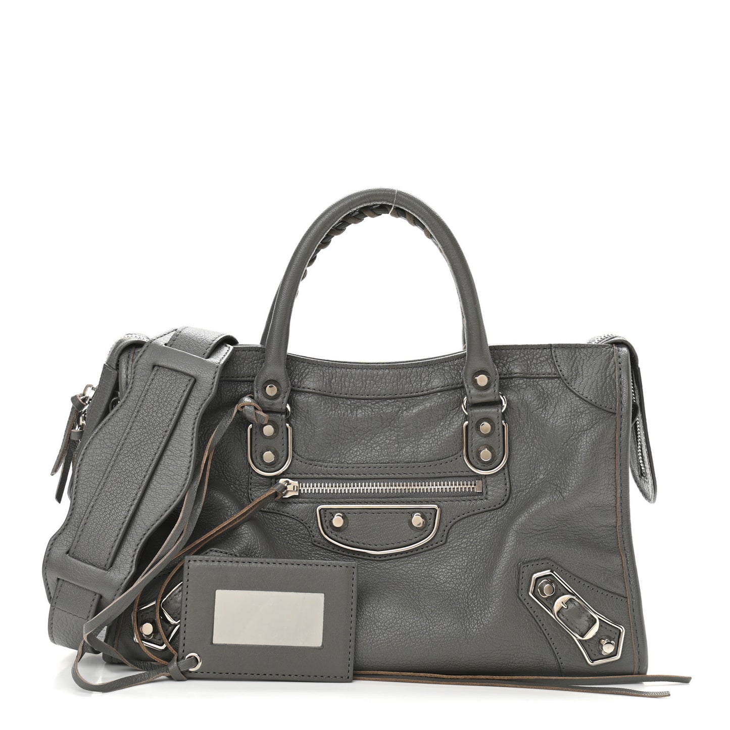 Chevre Gold Metallic Edge Hardware S City Gris Acier