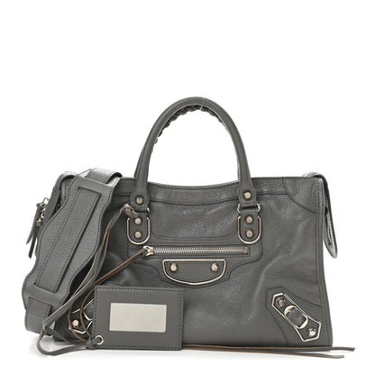 Balenciaga Chevre Gold Metallic Edge Hardware S City Gris Acier 1 of 12
