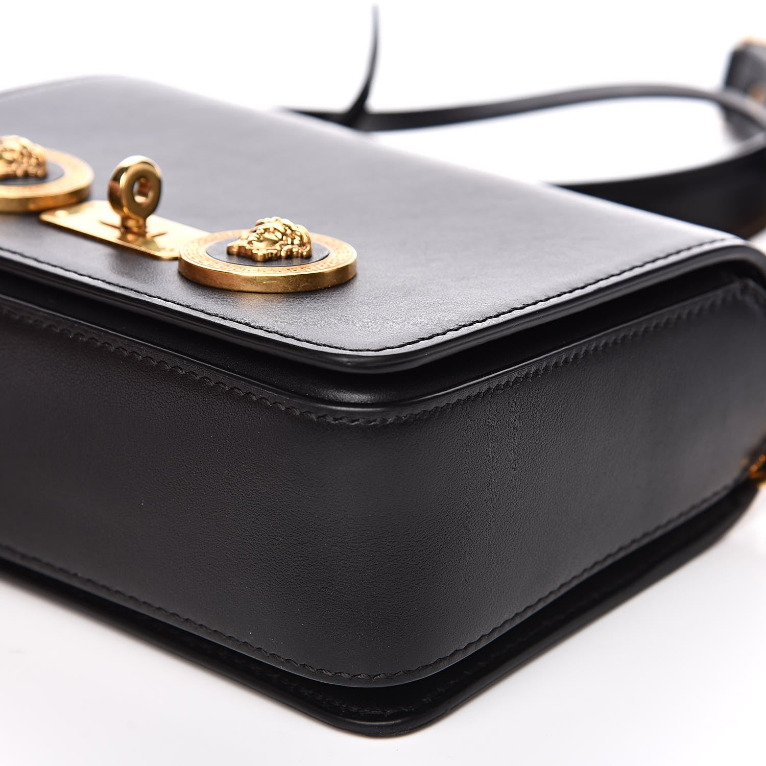 Versace Calfskin Small Icon Chain Bag Black 8 of 11