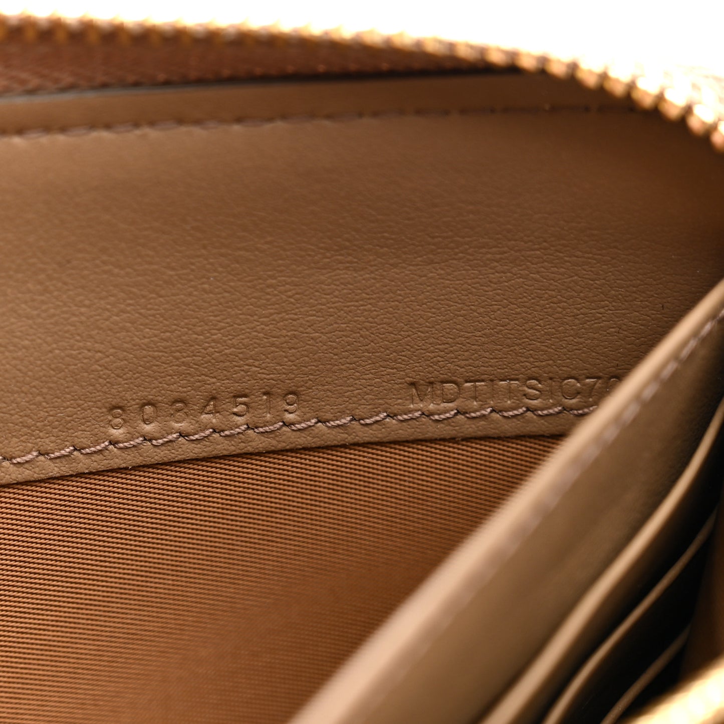 House Check Large Ziggy Zip Around Wallet Chestnut Beige