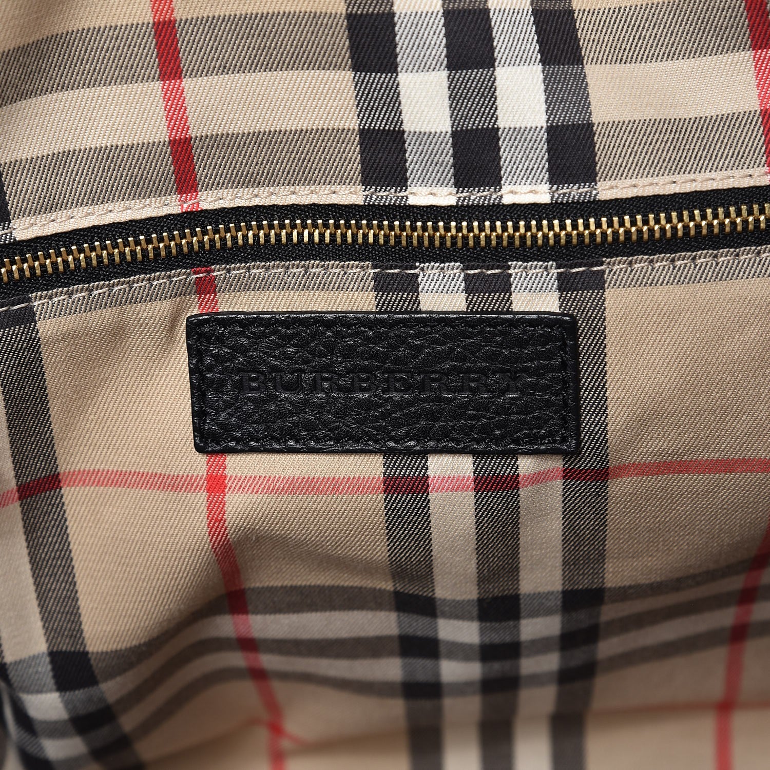 Burberry London Grainy Calfskin Medium Greenwood Bowling Bag Black 7 of 9