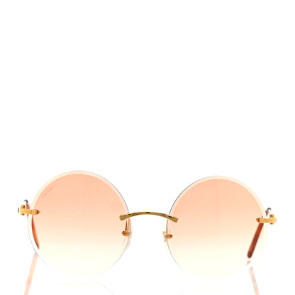 Cartier Premiere De Cartier Round Sunglasses Brown Gold 2 of 7