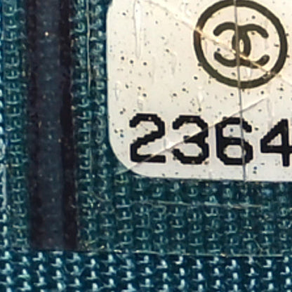 Chanel Metallic Lambskin Quilted Compact Flap Wallet Turquoise 9 of 15