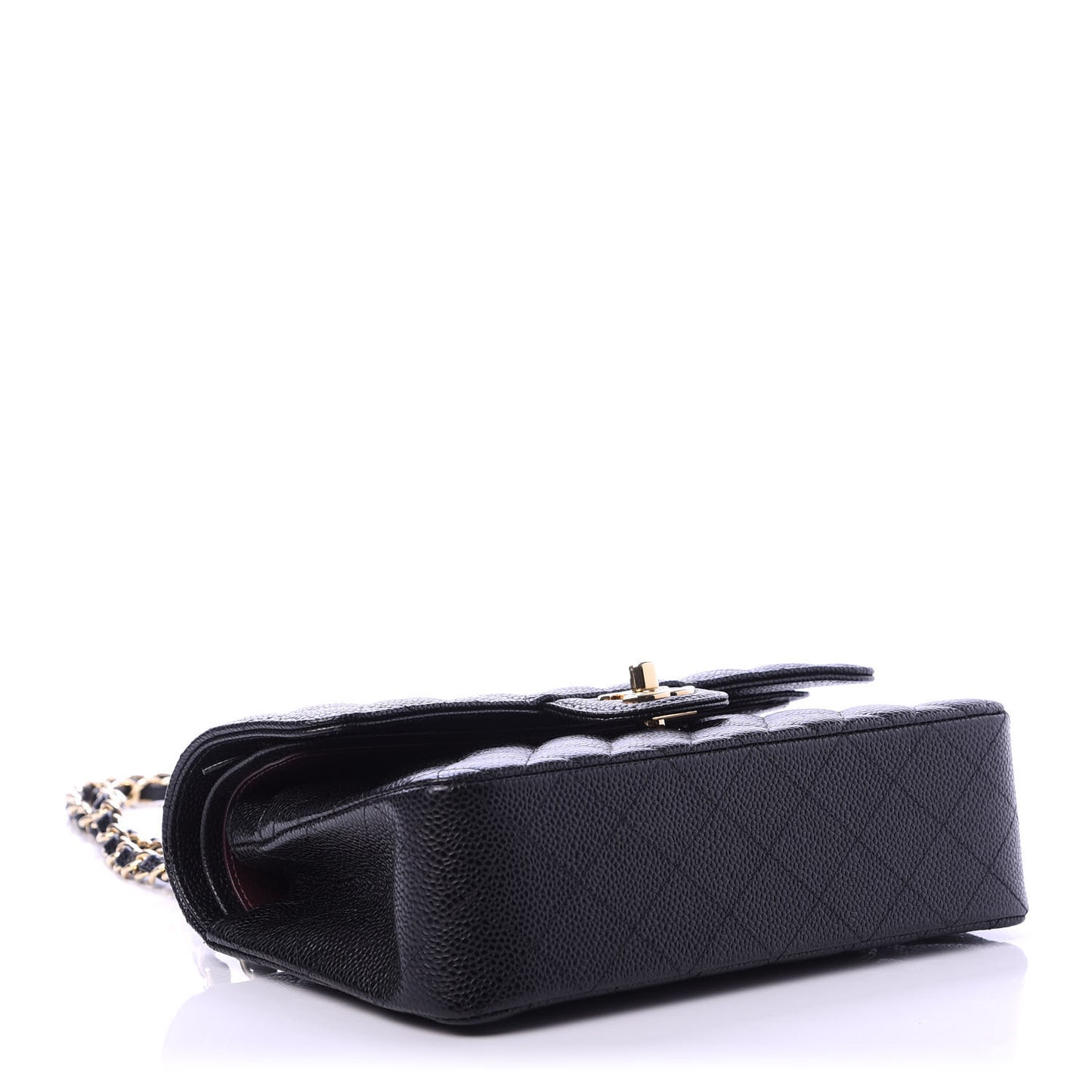 Caviar Quilted Small Double Flap Black