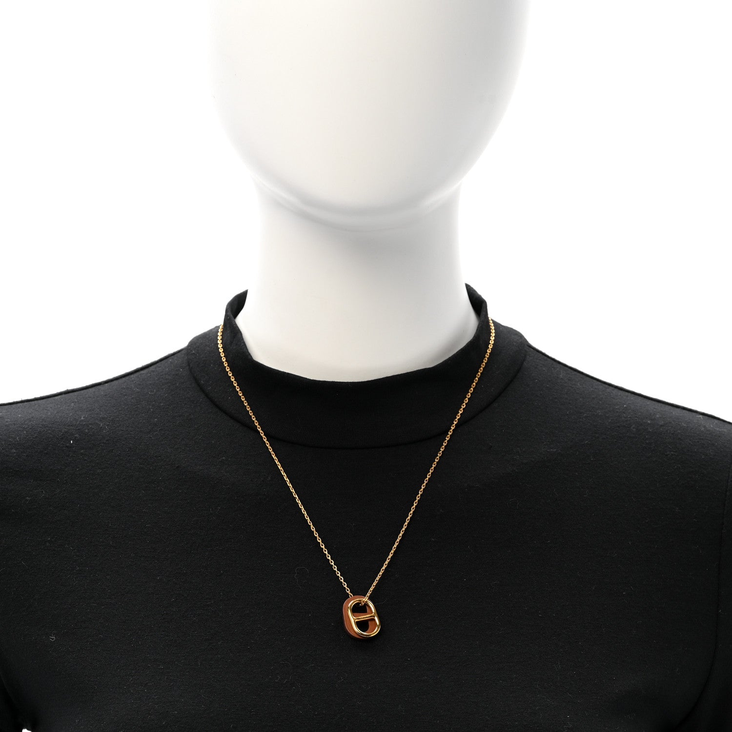 Hermes Swift O'Maillon Pendant Necklace Gold 2 of 6