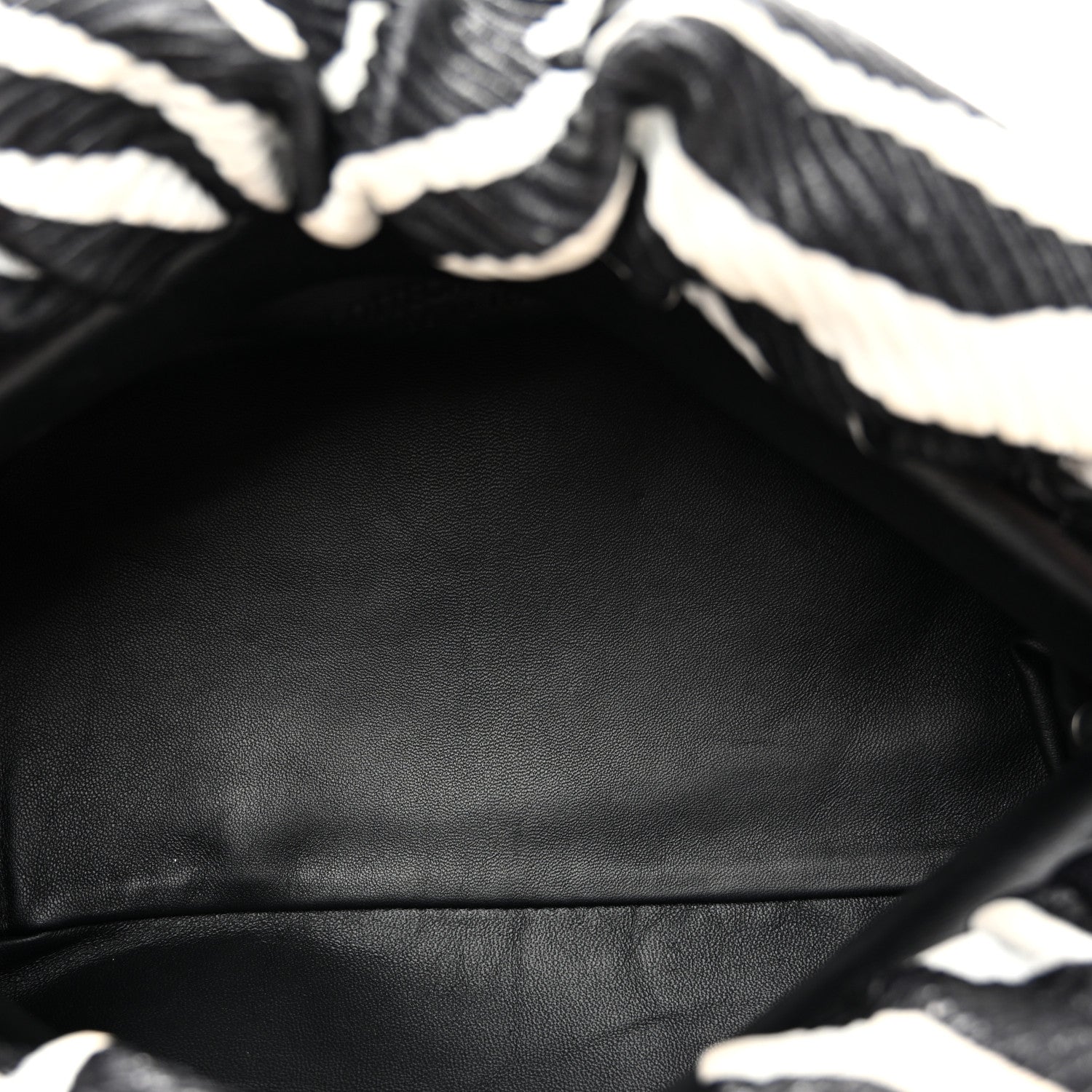 Bottega Veneta Nappa Zebra Print The Pouch Chain White Black 5 of 10