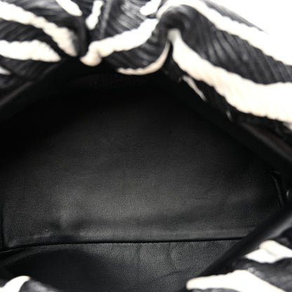 Bottega Veneta Nappa Zebra Print The Pouch Chain White Black 5 of 10