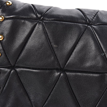 Miu Miu Nappa Quilted Studded Flap Clutch Black 9 of 10