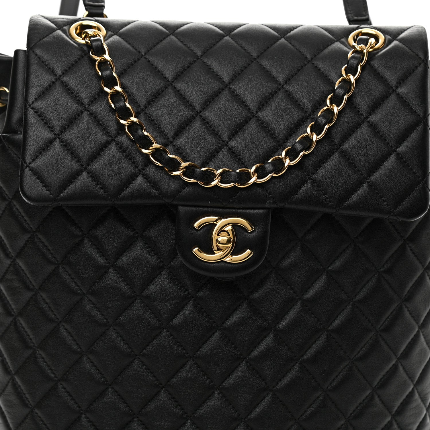 Chanel Calfskin Quilted Large Urban Spirit Backpack Black 8 of 12