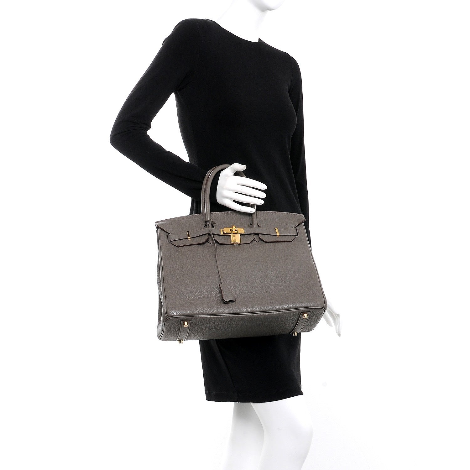 Hermes Taurillon Clemence Birkin 35 Etain 2 of 37