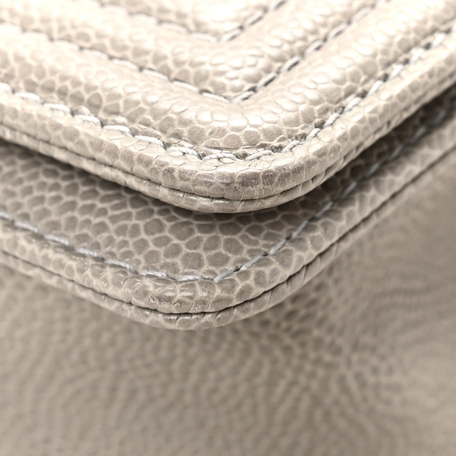 Chanel Caviar Quilted Medium Boy Flap Grey 12 of 13
