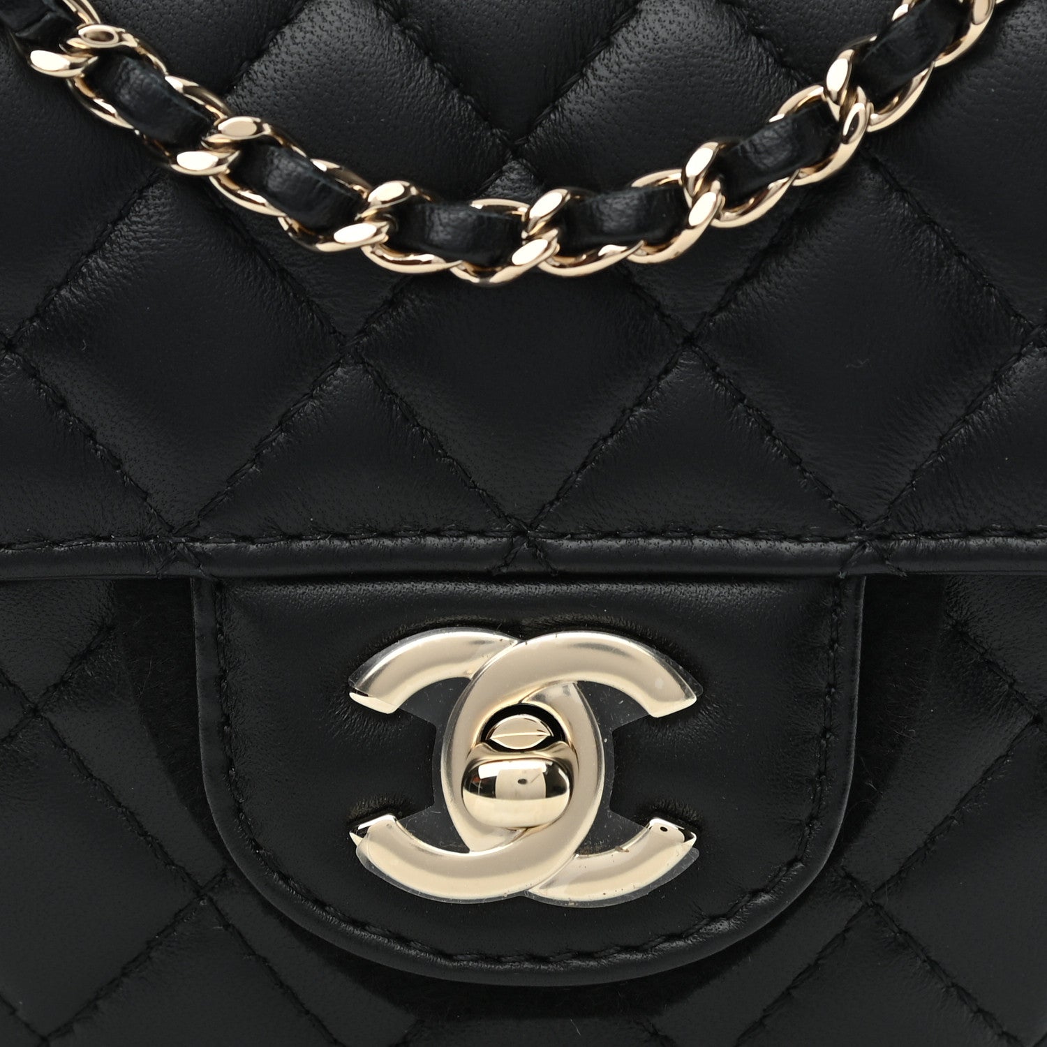 Chanel Lambskin Quilted CC In Love Heart Bag Black 8 of 11