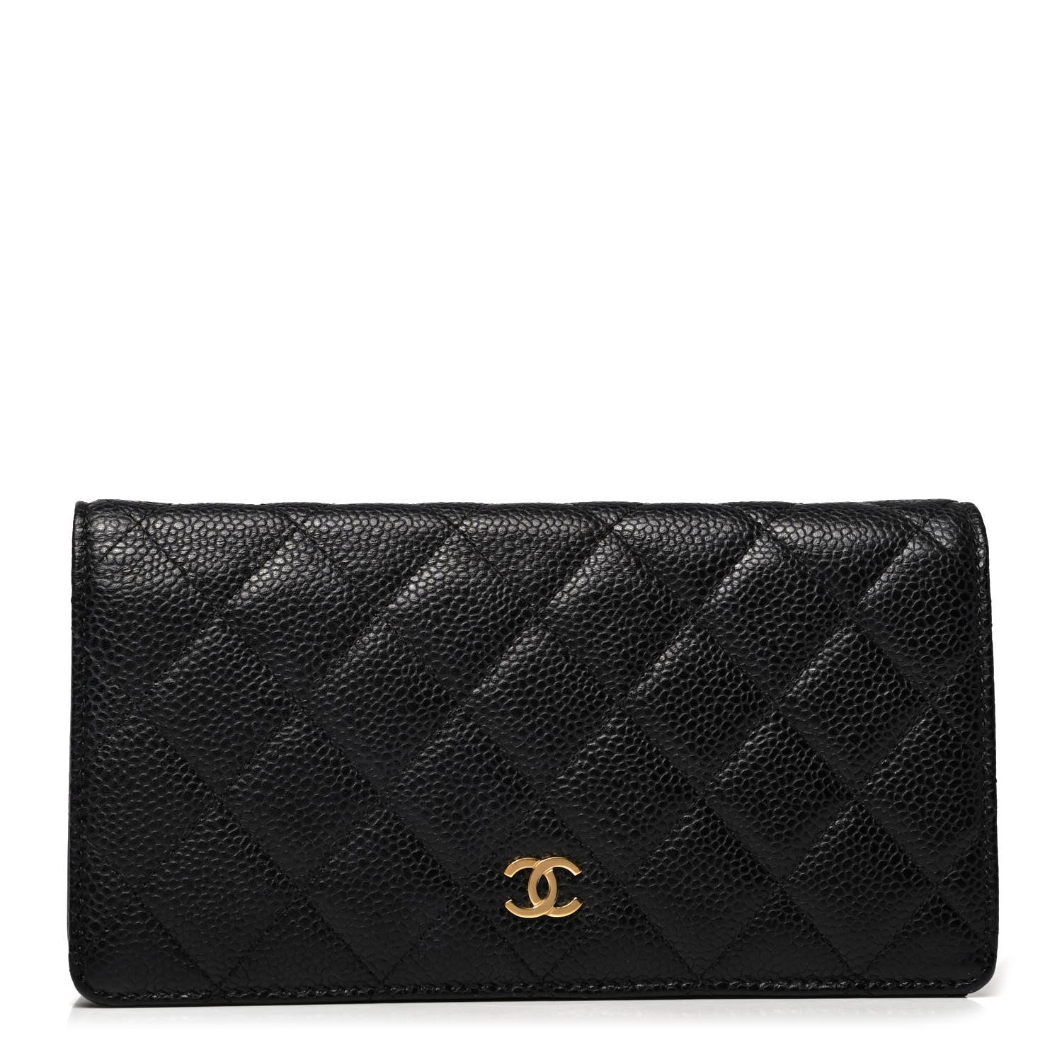 Chanel Caviar Quilted Yen Wallet Black 1 of 9