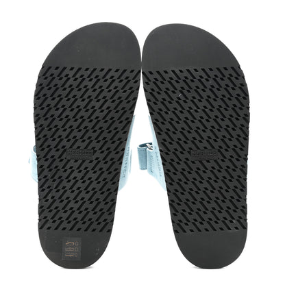 Hermes Suede Goatskin Womens Chypre Sandals 37 Bleu Mineral 5 of 9
