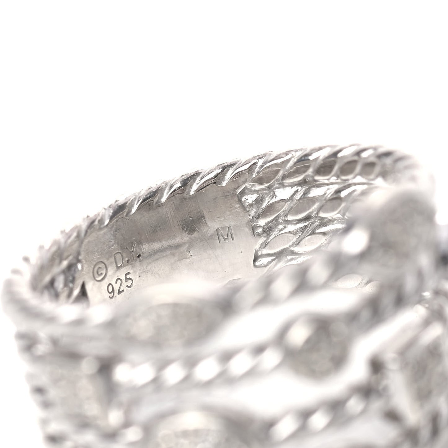 Sterling Silver Diamond Confetti 4 Row Ring 58 8.25