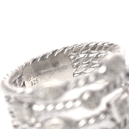 David Yurman Sterling Silver Diamond Confetti 4 Row Ring 58 8.25 6 of 6