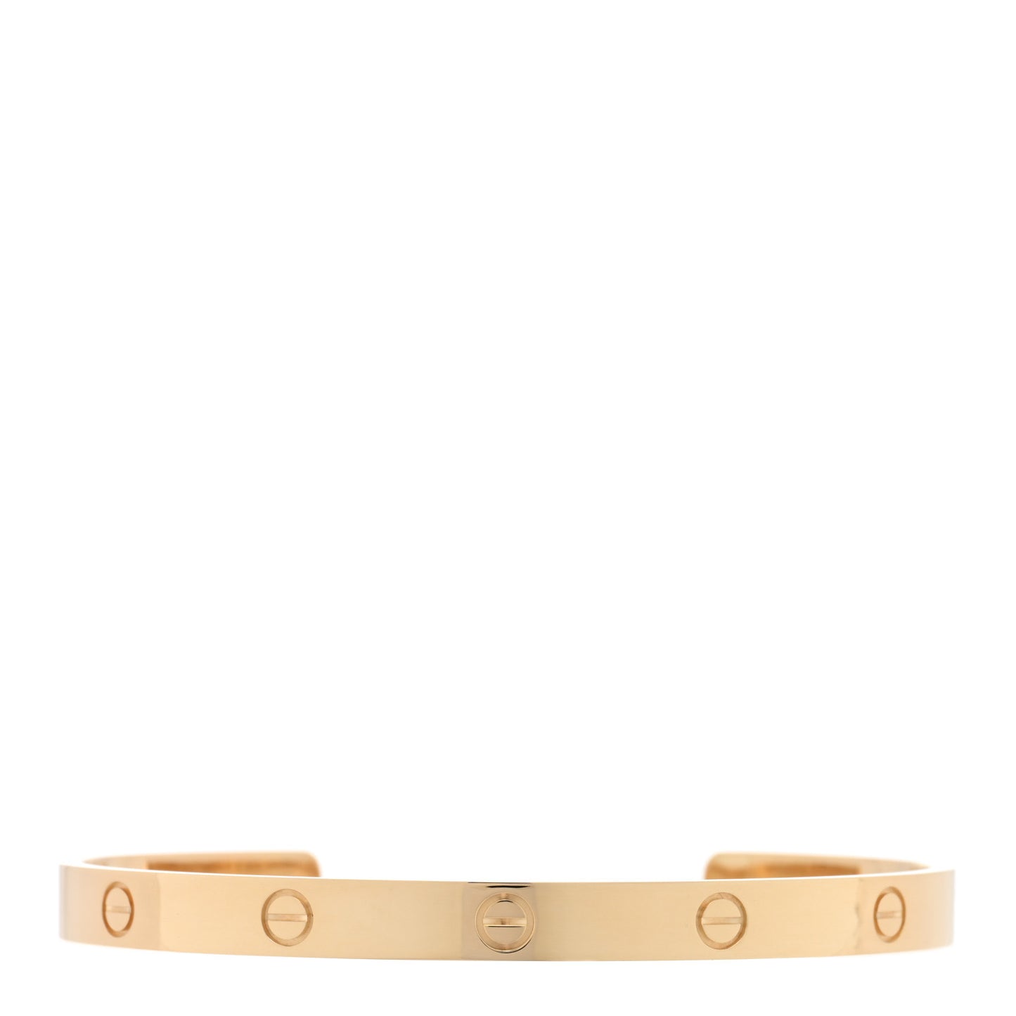 18K Yellow Gold LOVE Cuff Bracelet 21
