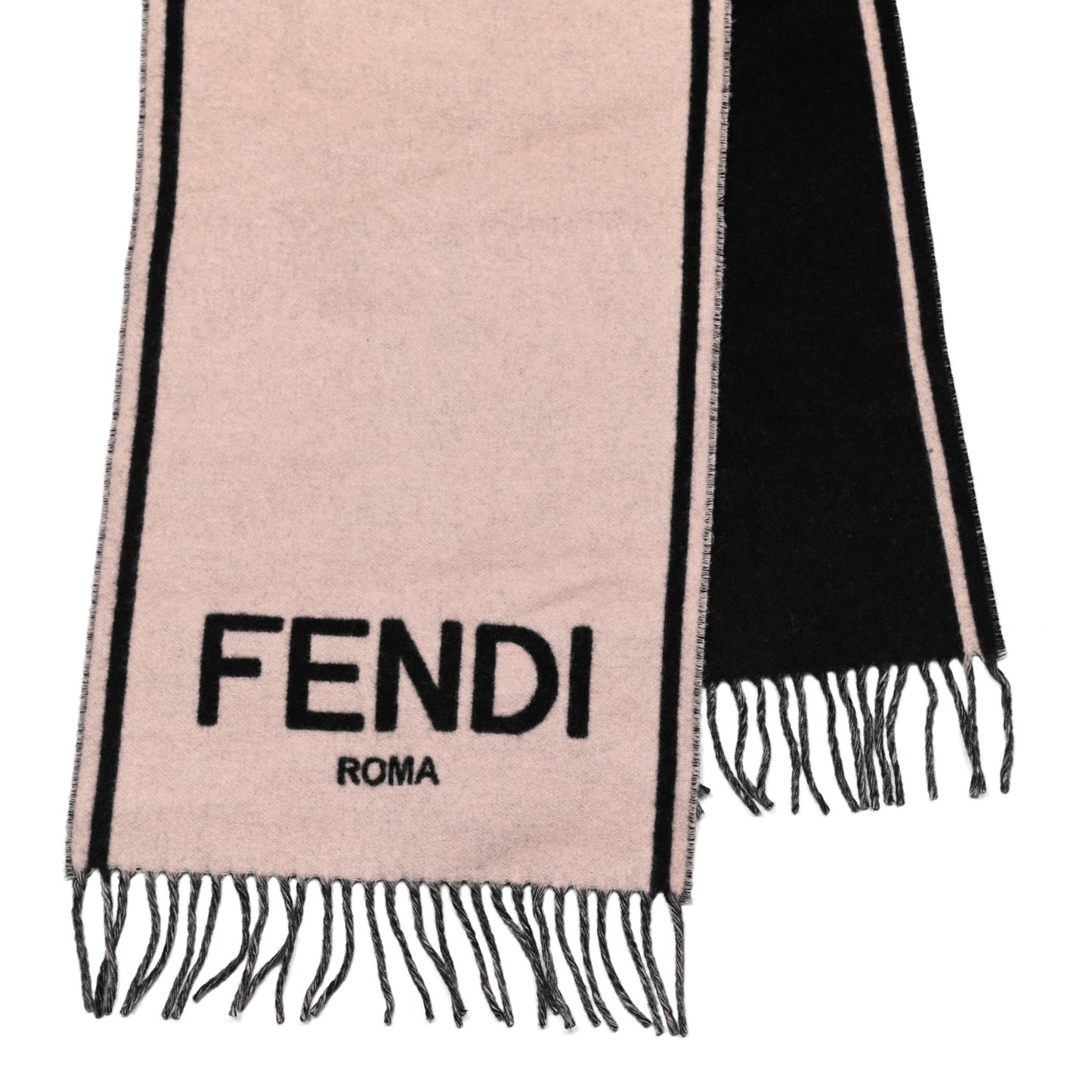 Cashmere Logo Scarf Pink Black