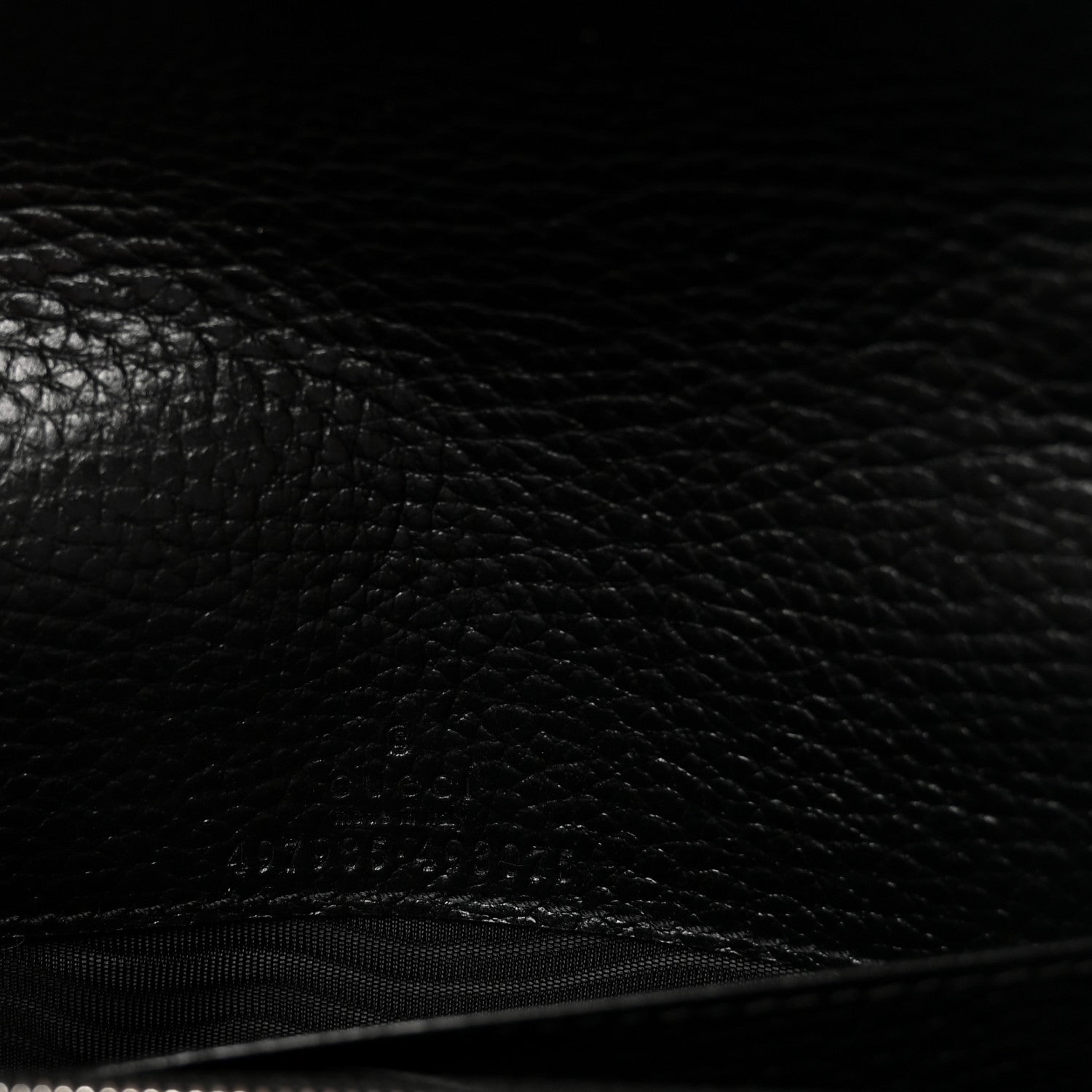 Gucci Dollar Calfskin Enamel Monochrome Mini GG Marmont Chain Wallet Black 6 of 10
