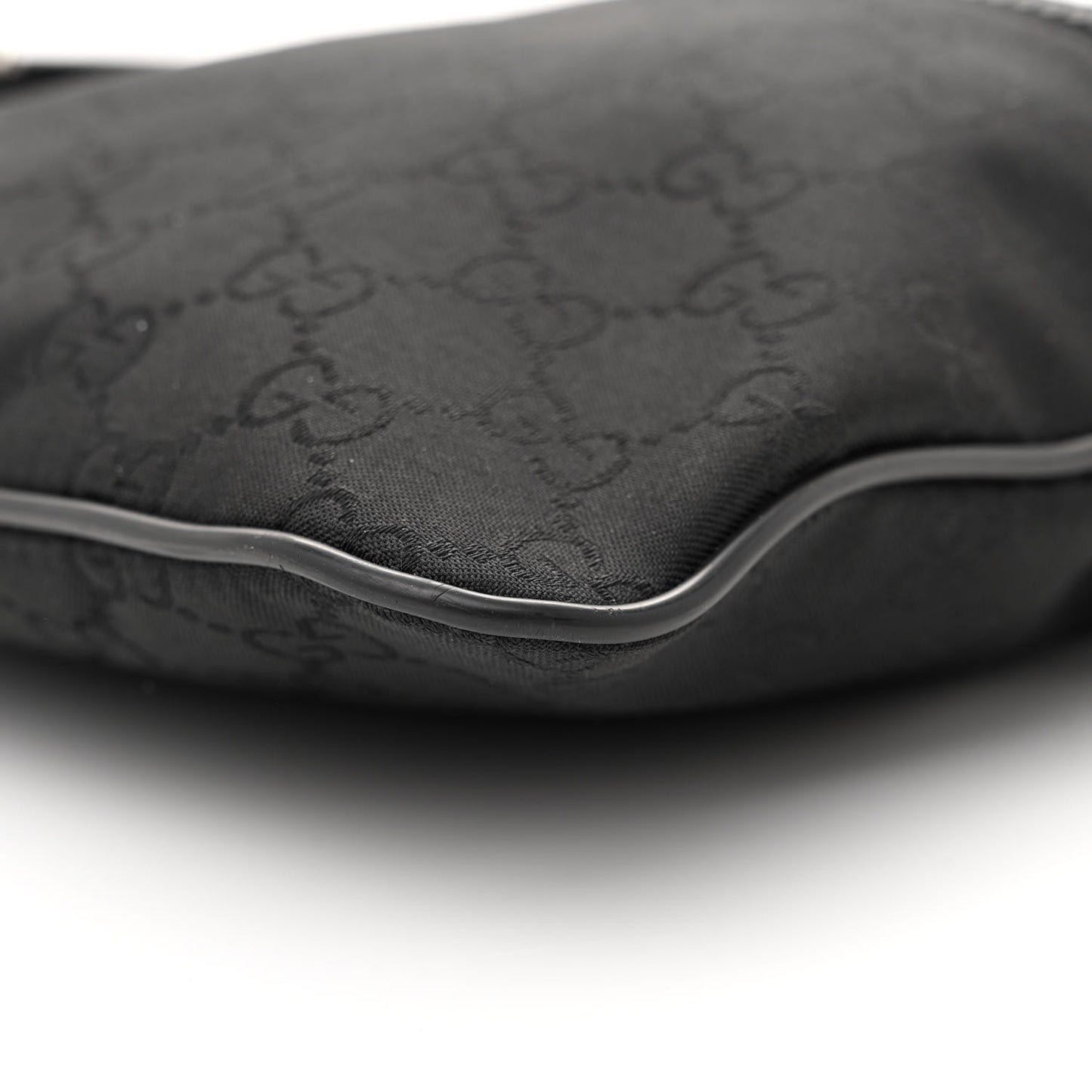 Nylon Monogram Mini Flat Messenger Bag Black