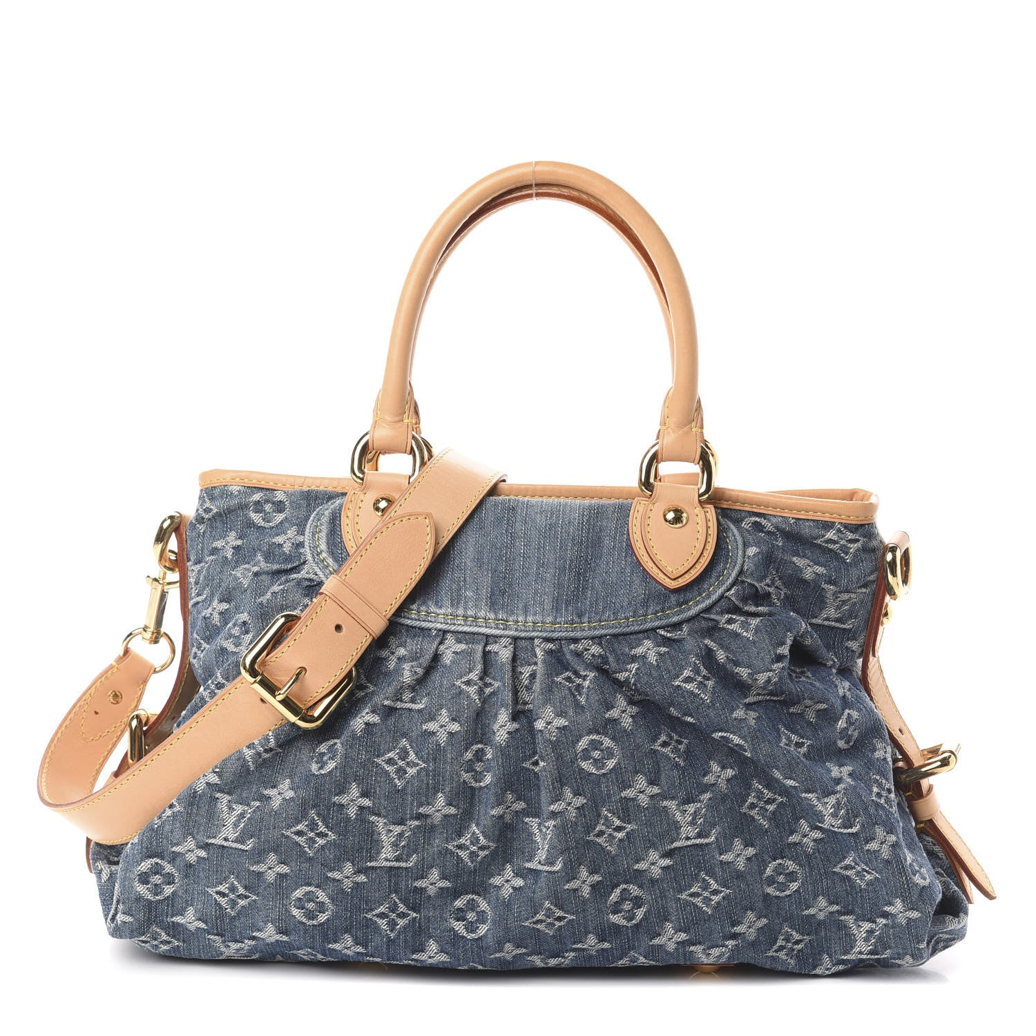 Louis Vuitton Denim Neo Cabby MM Blue 1 of 8