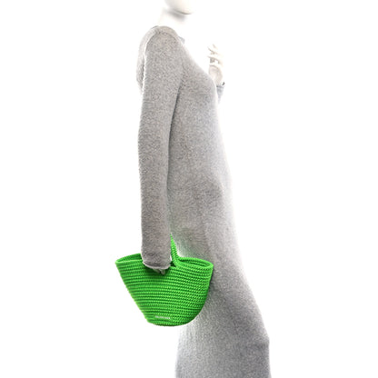 Balenciaga Nylon Lambskin Woven Small Ibiza Basket With Strap Green 2 of 10