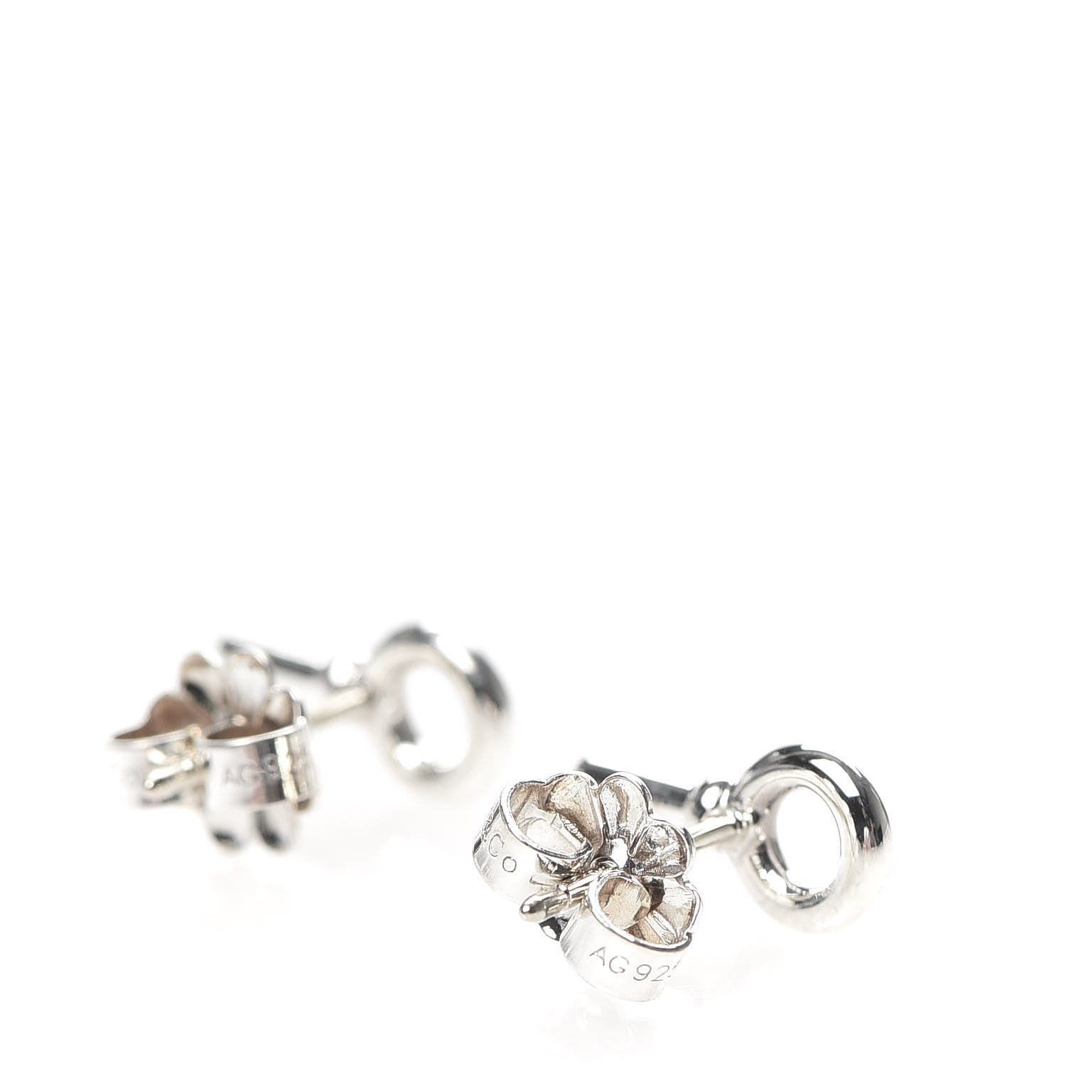 Tiffany Sterling Silver Key Earrings 3 of 5