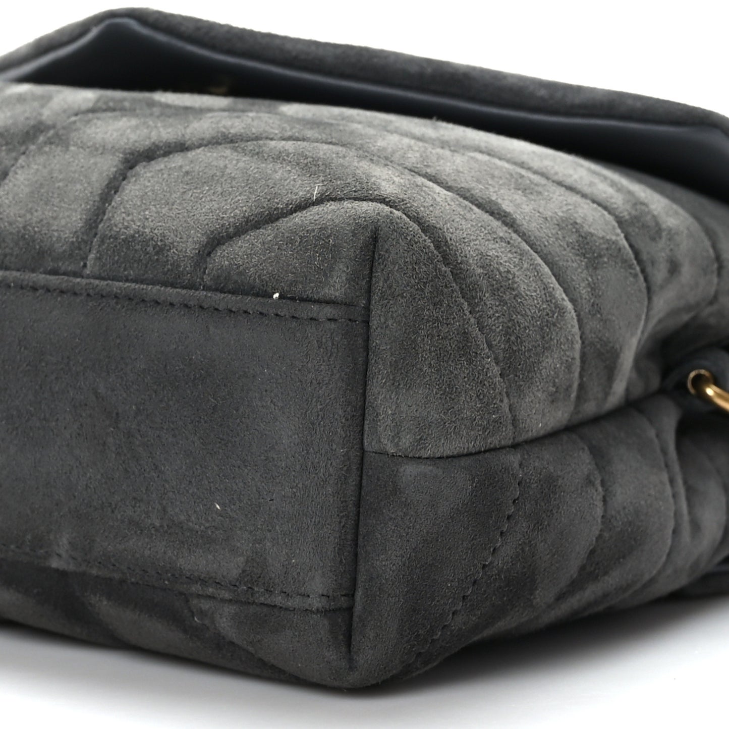 Suede Toy Loulou Shoulder Bag Storm