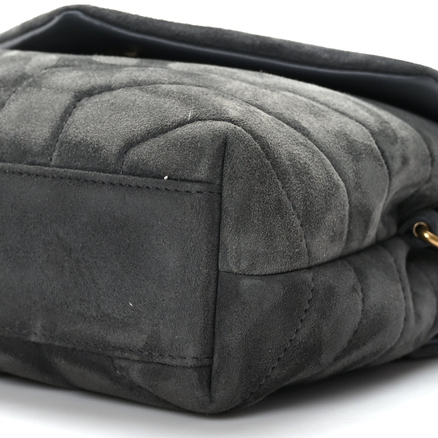 Saint Laurent Suede Toy Loulou Shoulder Bag Storm 9 of 9