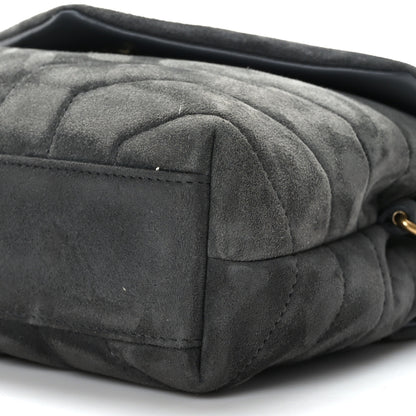 Saint Laurent Suede Toy Loulou Shoulder Bag Storm 9 of 9