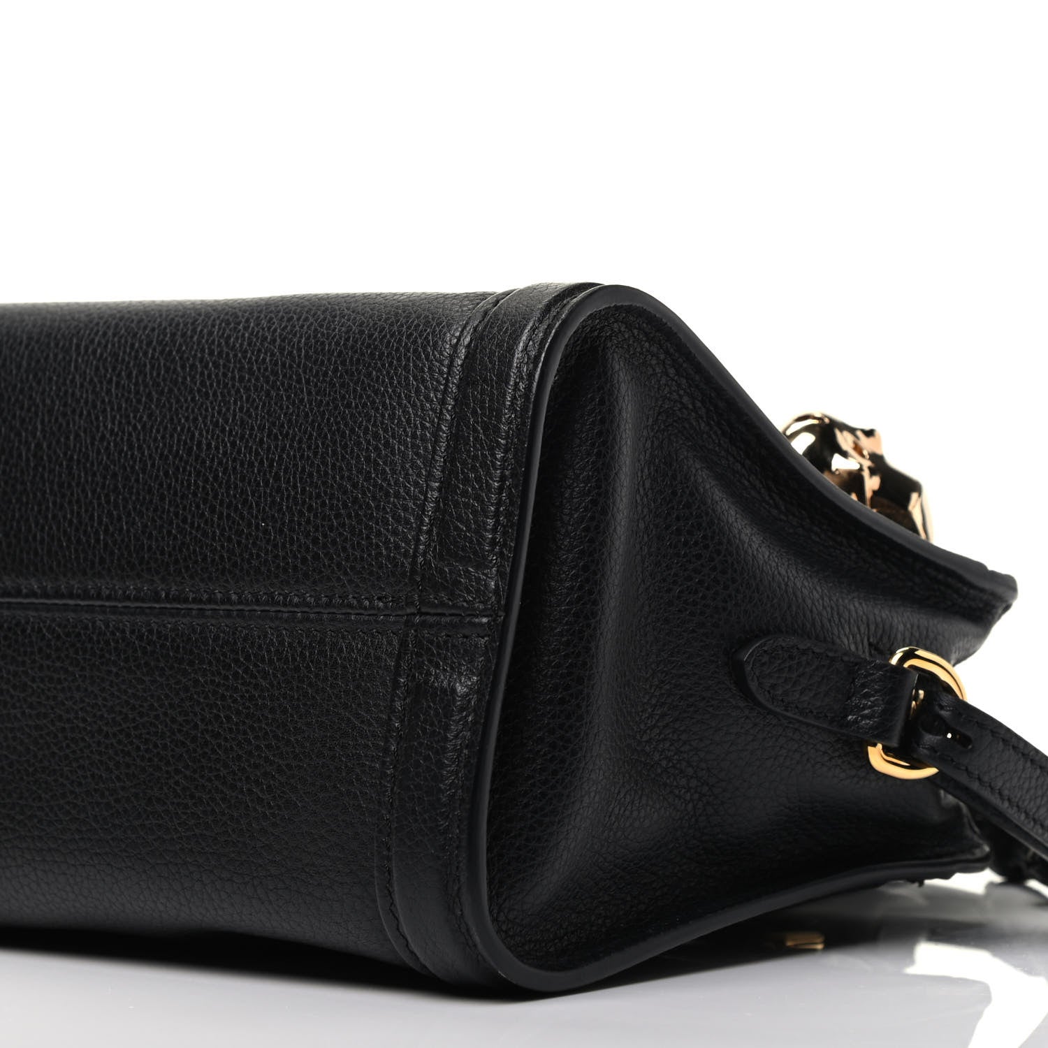 Alexander McQueen Pebbled Calfskin Mini Padlock Tote Black 10 of 10