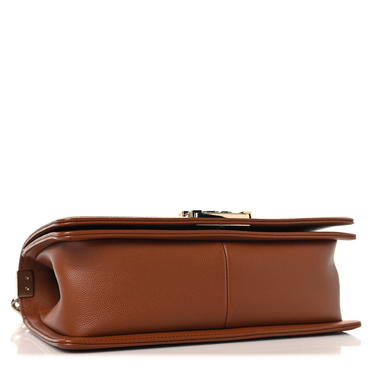 Caviar Quilted Medium Boy Flap Brown