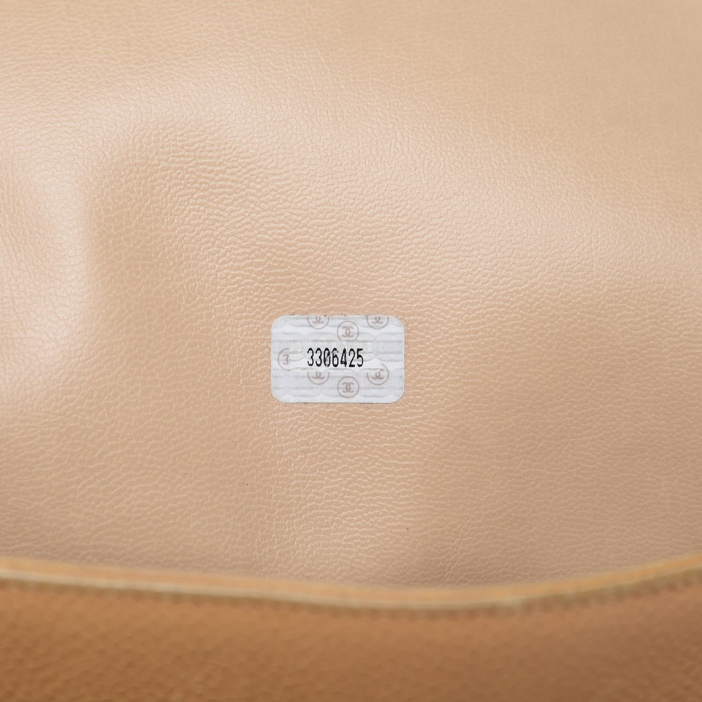Caviar Flap Shoulder Bag Beige