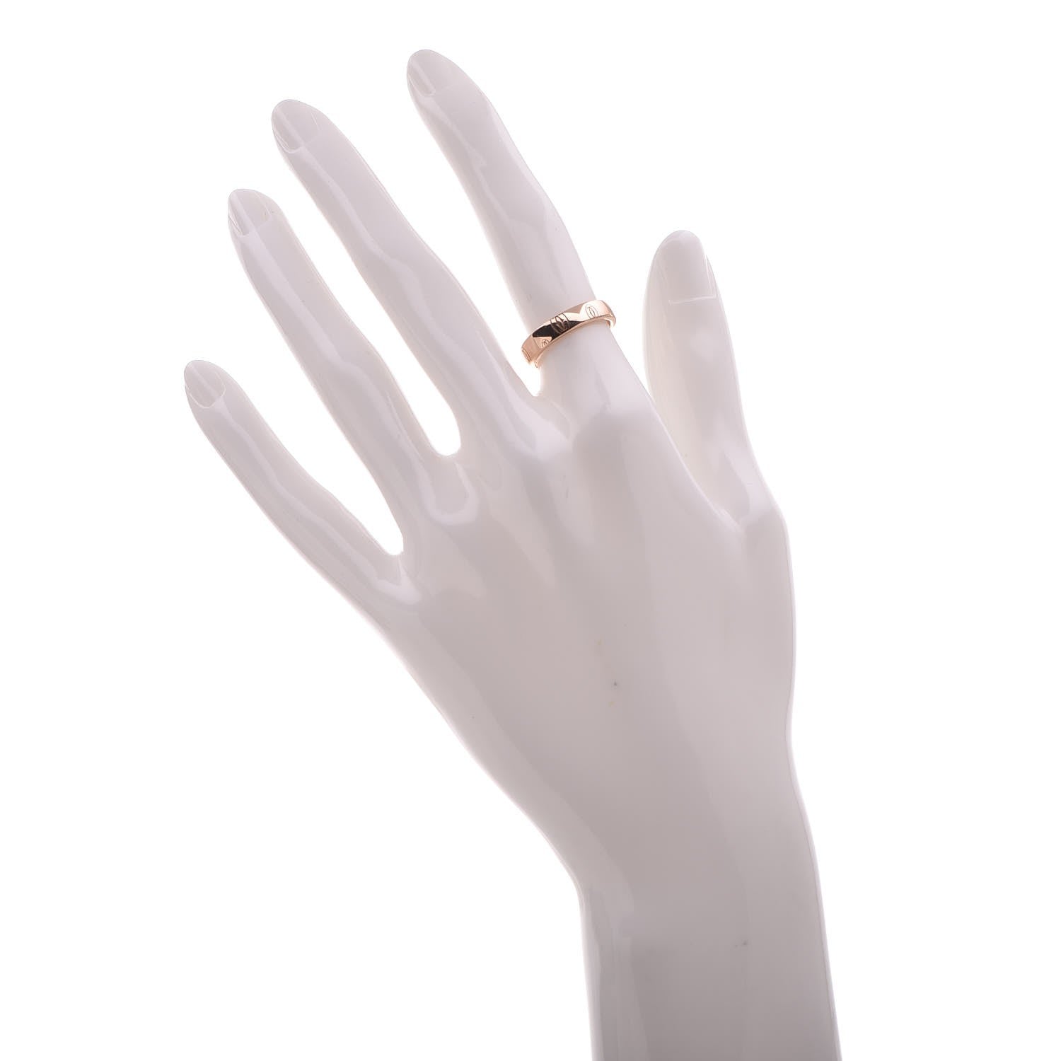 Cartier 18K Pink Gold 4mm Happy Birthday Band Ring 50 5.25 2 of 4