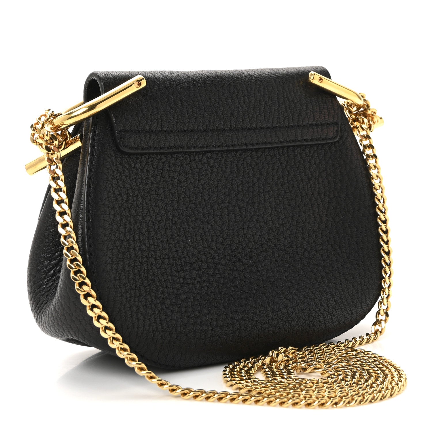 Chloe Grained Lambskin Nano Drew Shoulder Bag Black 3 of 8