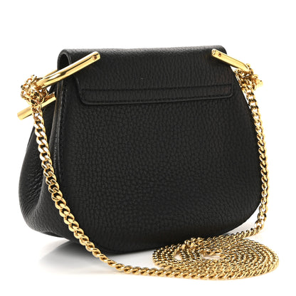 Chloe Grained Lambskin Nano Drew Shoulder Bag Black 3 of 8