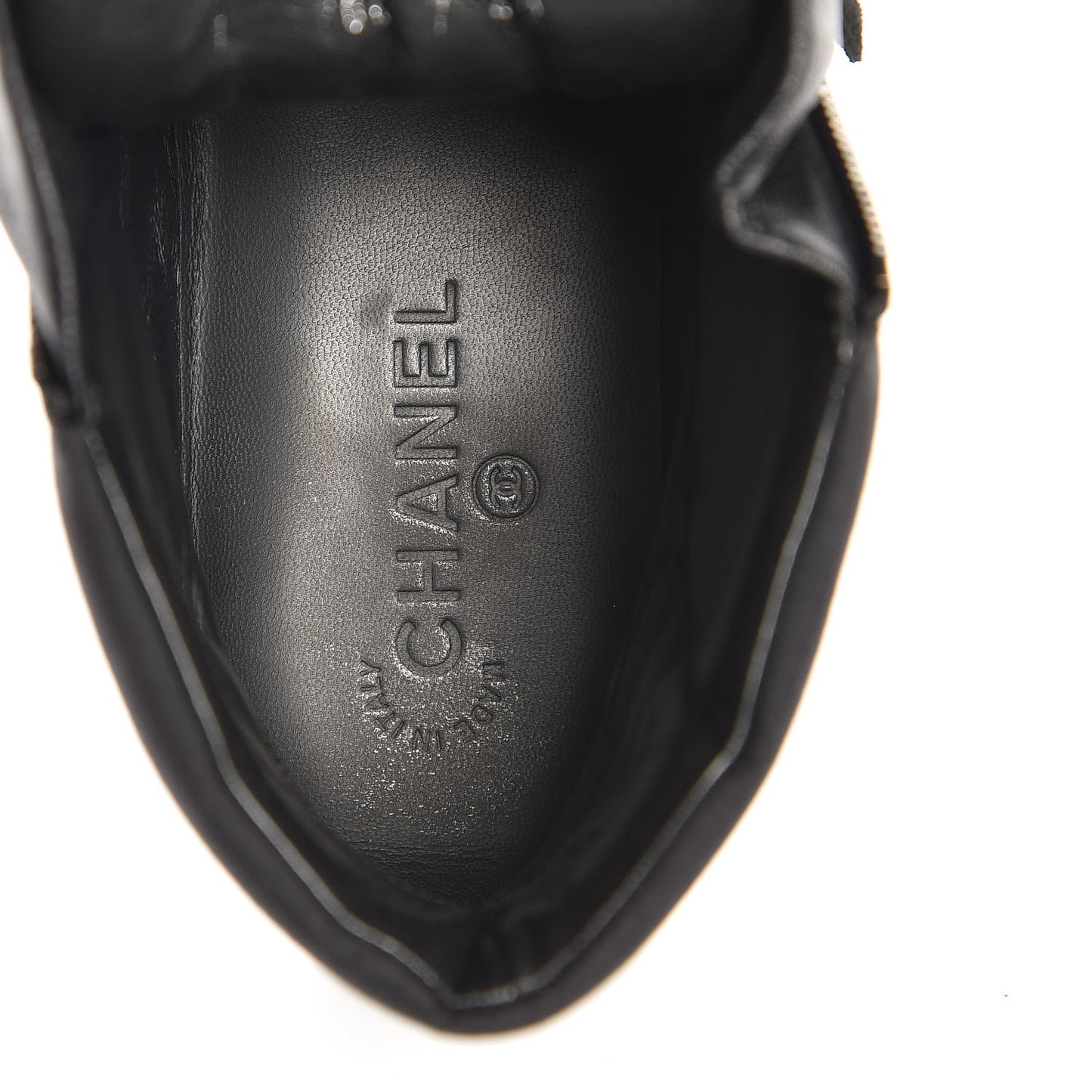 Canvas Suede Calfskin Zipped Sneakers 42 Black