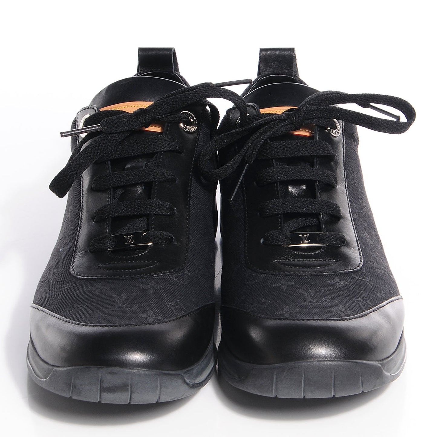 Mini Lin Monogram Sneakers Tennis Shoes 38 Black