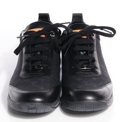 Louis Vuitton Mini Lin Monogram Sneakers Tennis Shoes 38 Black 2 of 5