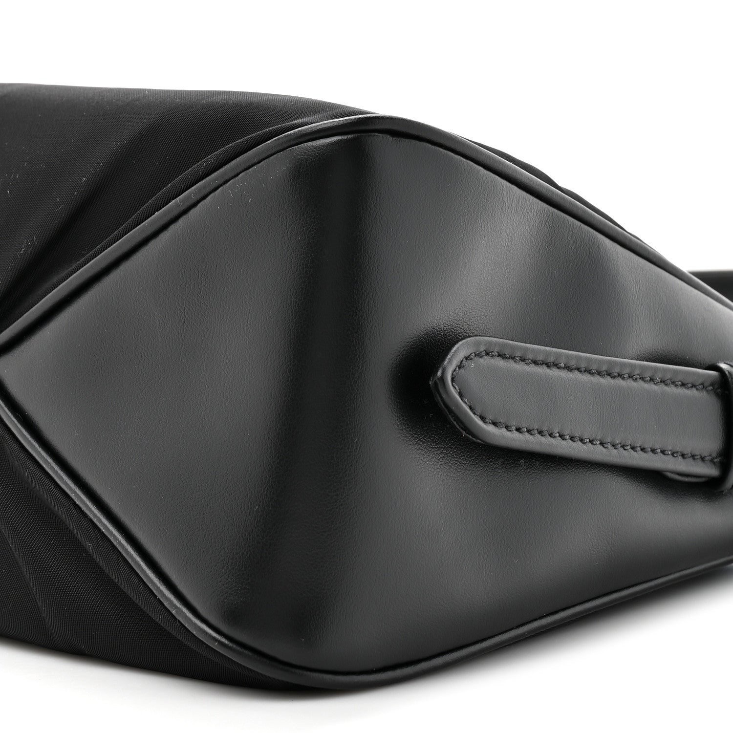 Prada Re-Nylon Vitello Large Aimee Shoulder Bag Black 8 of 9