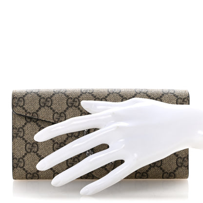 Gucci GG Supreme Monogram Dionysus Chain Clutch Wallet Beige Taupe 2 of 9