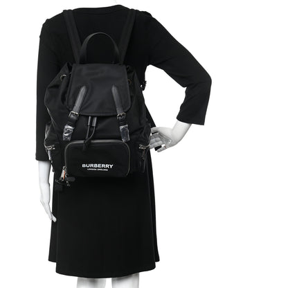 Burberry Nylon Logo Print Medium Rucksack Backpack Black 2 of 10