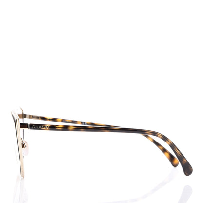 Chanel Metal Cat Eye Sunglasses 4222 Gold 3 of 8