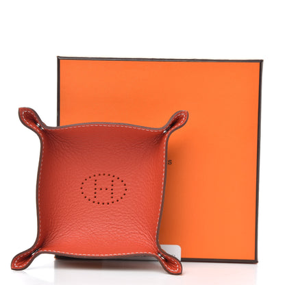 Hermes Taurillon Clemence Mises et Relances Change Tray Gold 6 of 6